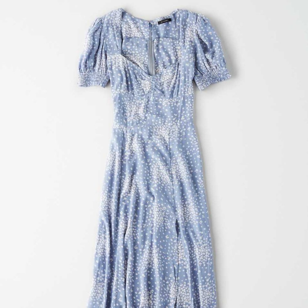 NWT American Eagle BlueCinch Front Midi Dress